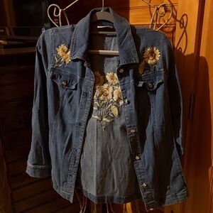 Embroidered Denim shirt